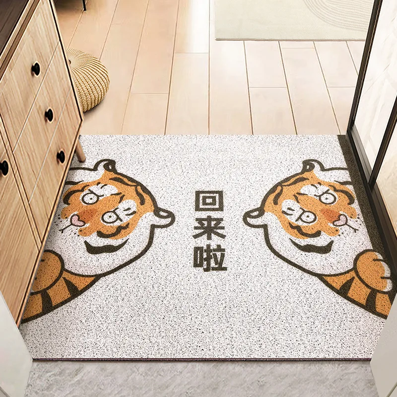 cctm doormat carpet home cute tiger pvc silk loop floor entrance mats carpet living room bedroom bathroom non slip door mats free global shipping