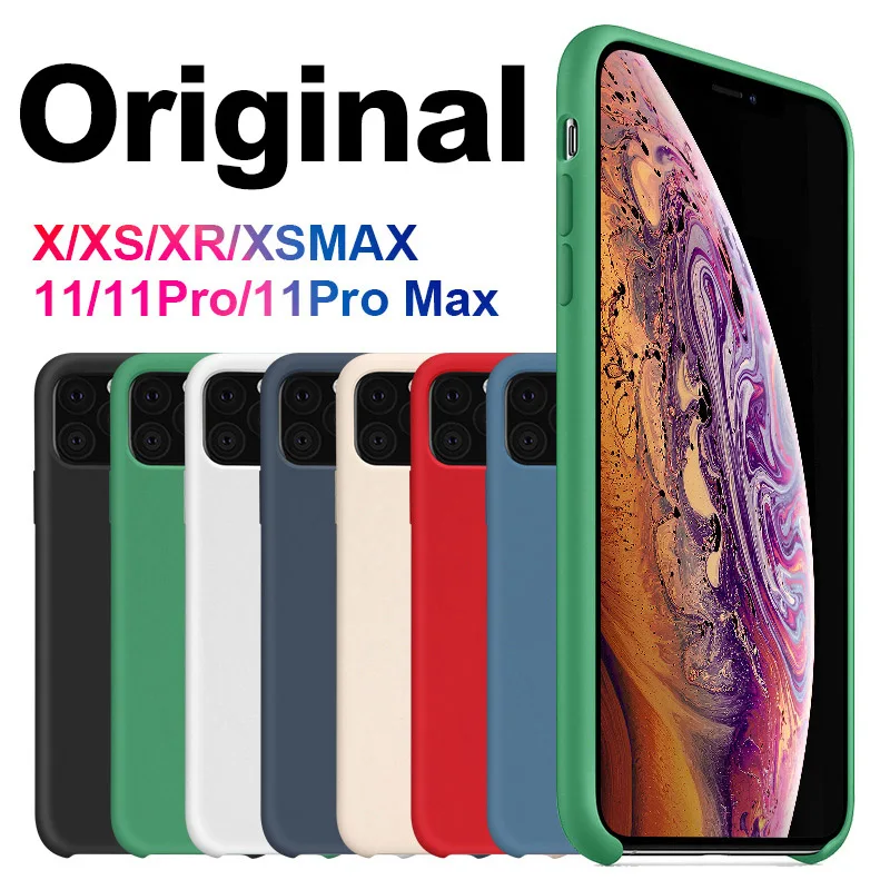 Оригинальный силиконовый чехол для iPhone 11 Pro Max SE 2020 iphone 7 8 6S 6 Plus XS XR X без