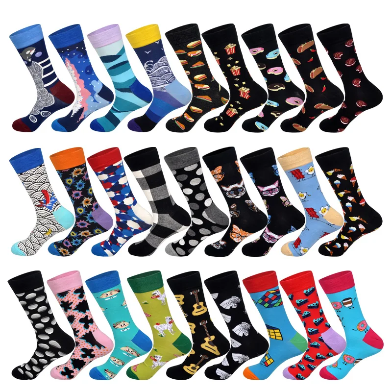 Носки LIONZONE мужские в стиле хип хоп хлопковые смешные короткие носки с