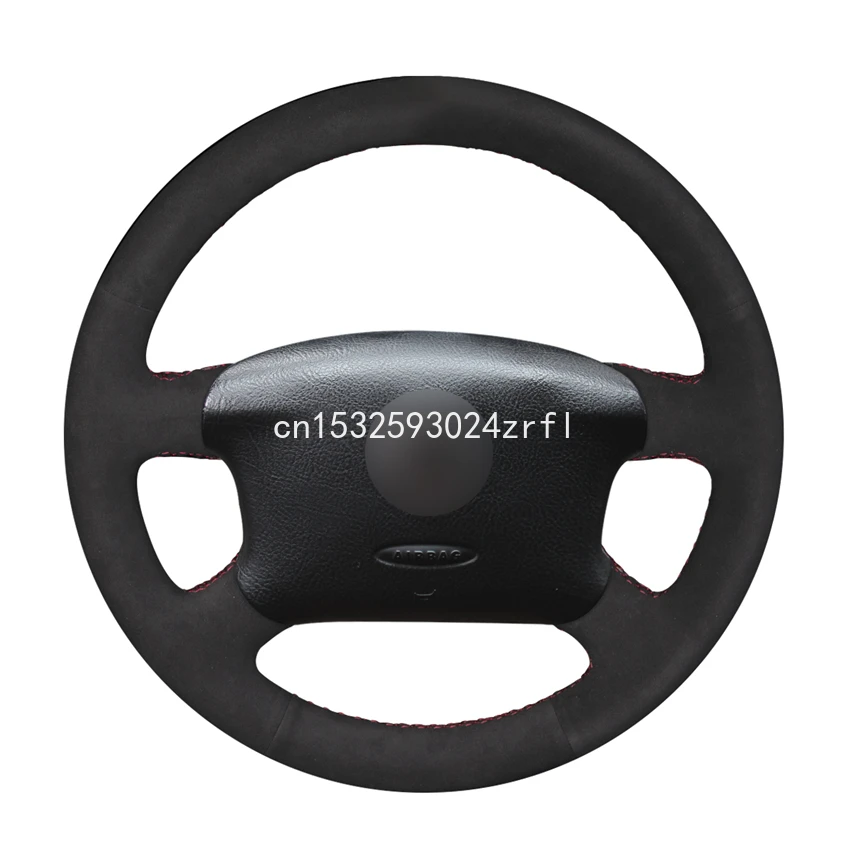 

Hand-stitched DIY Black Suede Car Steering Wheel Cover for Volkswagen Passat B5 1996-2005 Golf 4 1998-2004 Seat Alhambra