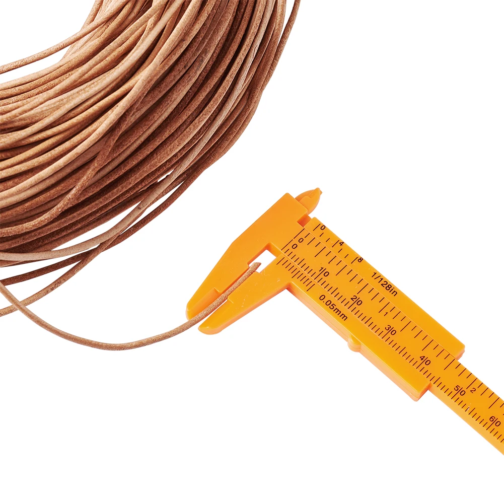 Pandahall 100m/Bundle 1mm 1.5mm 2mm Peru Cowhide Leather Cord Braided String for Jewelry Making Stringing Materials Wholesales