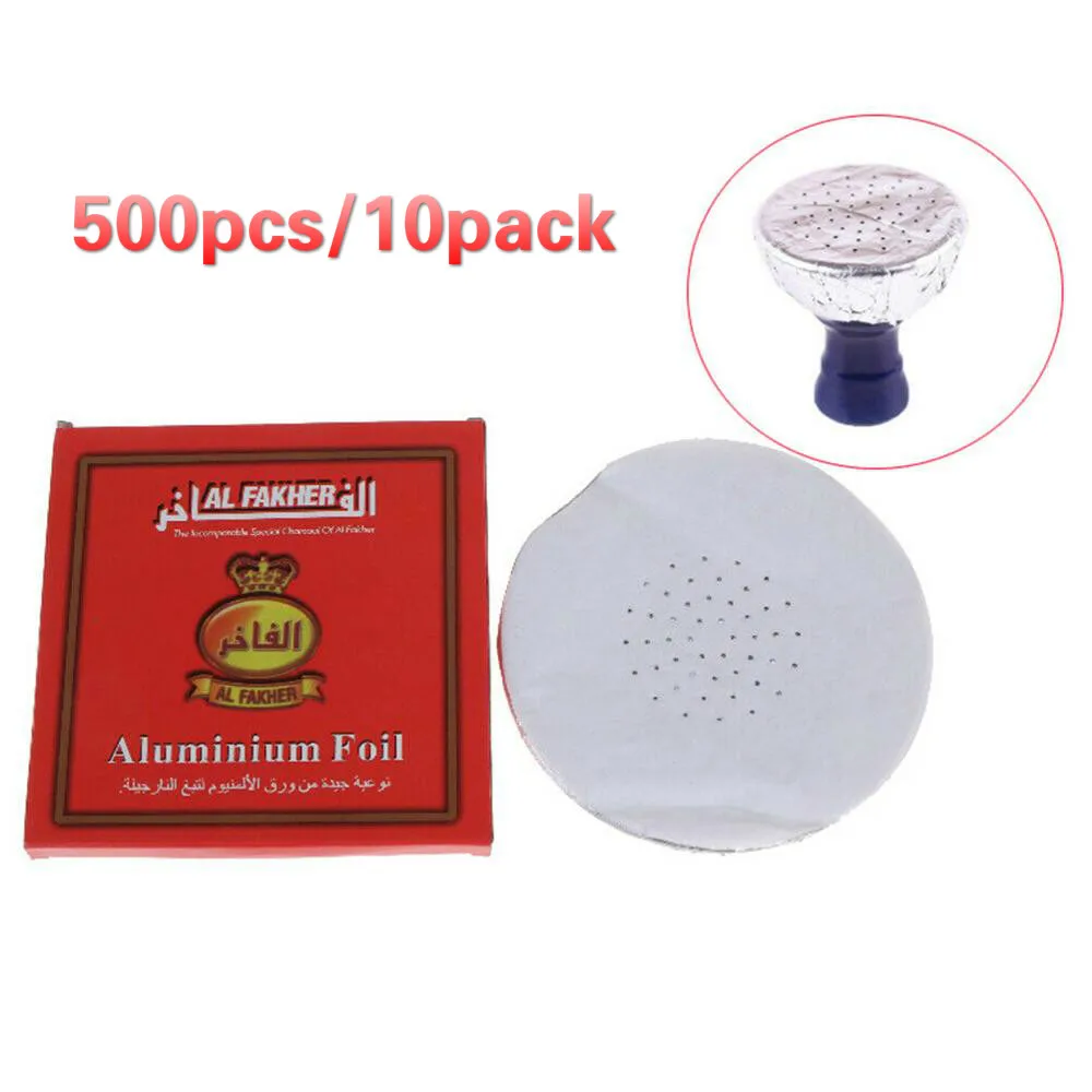 

500 шт./10 упаковок, алюминиевая перфорированная Фольга для кальяна