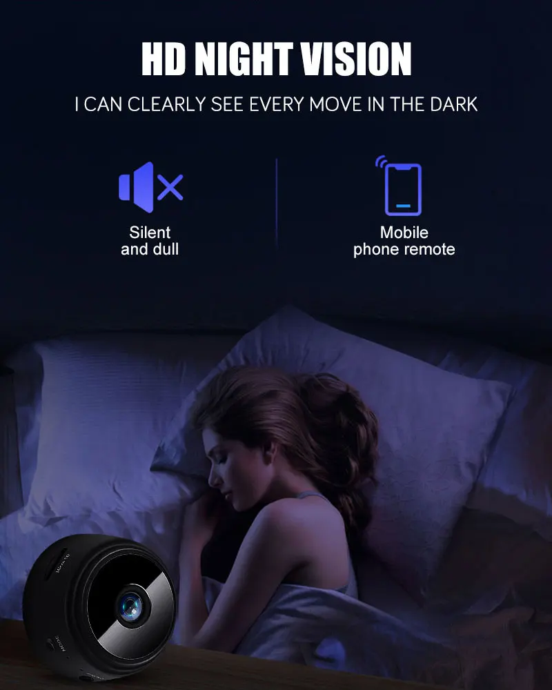 Мини-камера 1080P/720P A9 беспроводная Wi-Fi камера ночного видения детектор-Регистратор