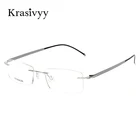 Оправа для очков Krasivyy титановая без винтов для мужчин и женщин, брендовые дизайнерские квадратные оптические аксессуары
