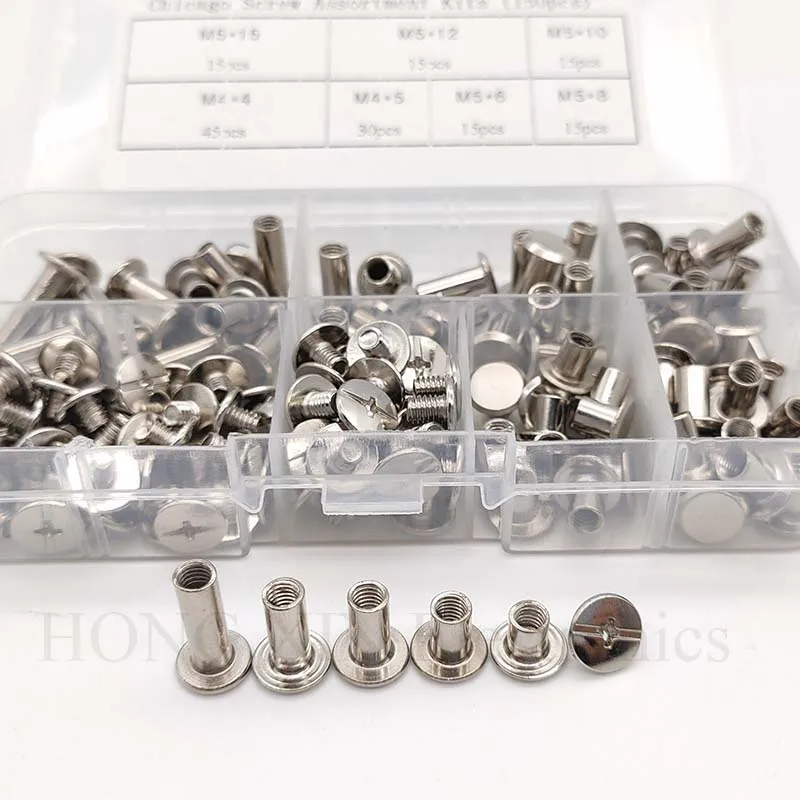 Винты Chicago финансовая книга винты 150 шт./компл. с заклепками для книг и