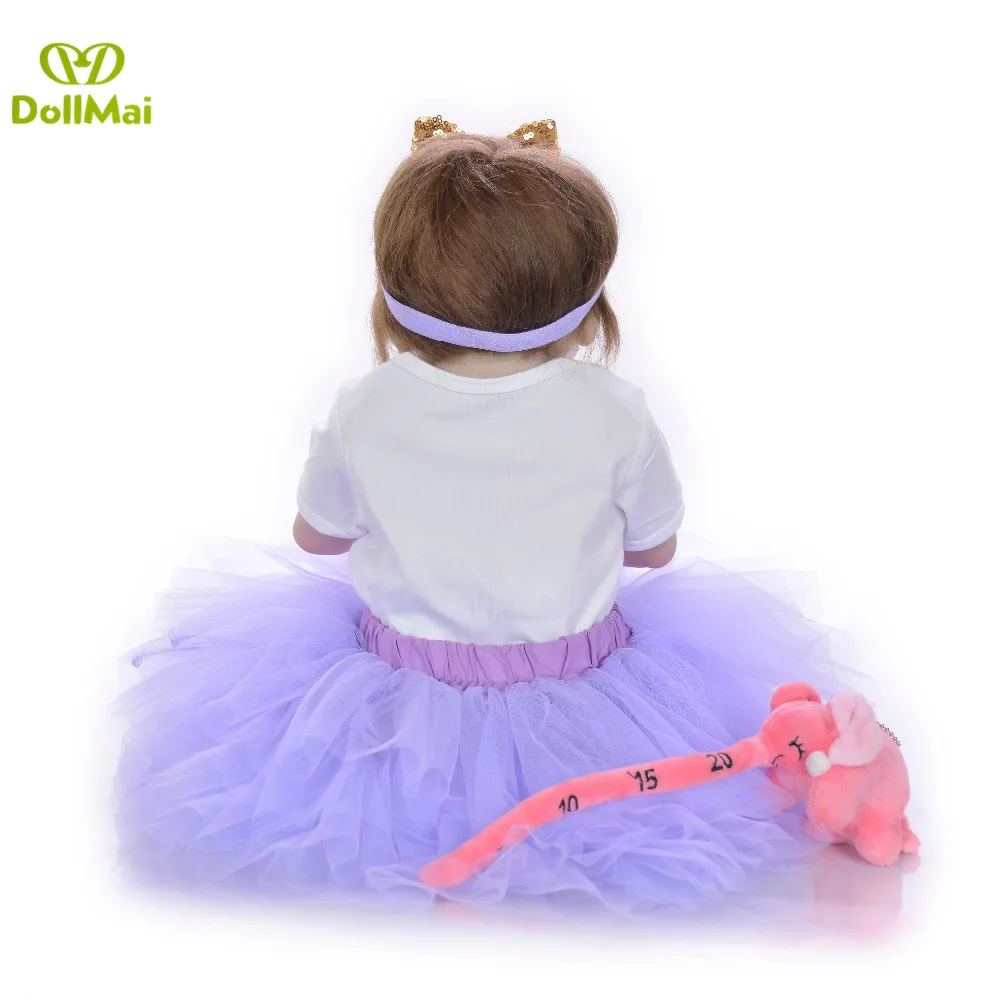 Kawaii настоящая кукла для новорожденных 23 &quot57 см полностью силиконовая девочек