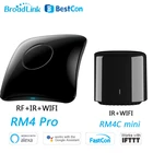 Broadlink RM4 Pro BestCon Rm4C Mini умный дом автоматизация WiFi IR RF Универсальный Интеллектуальный пульт дистанционного управления работает с Alexa
