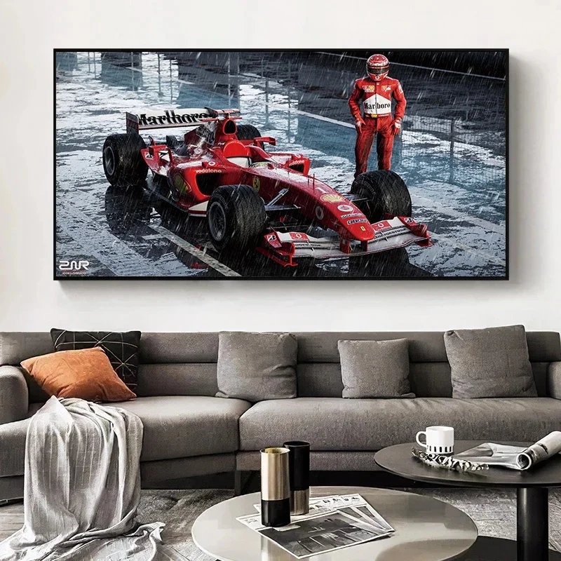 

Ferraris F2004 Car F1 Racing Sport Cars Wall Art Poster and Prints Oil Canvas Painting For Home Living Room Decor Unframed