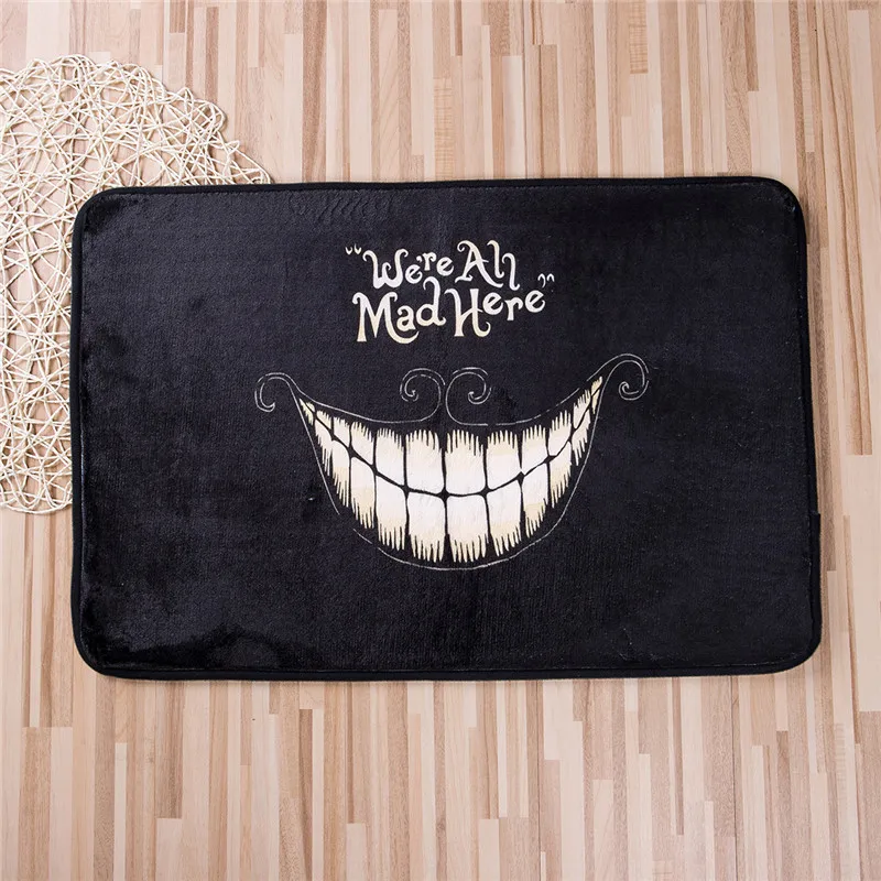 Креативный Противоскользящий коврик для двери ворсистый с принтом лося и кота