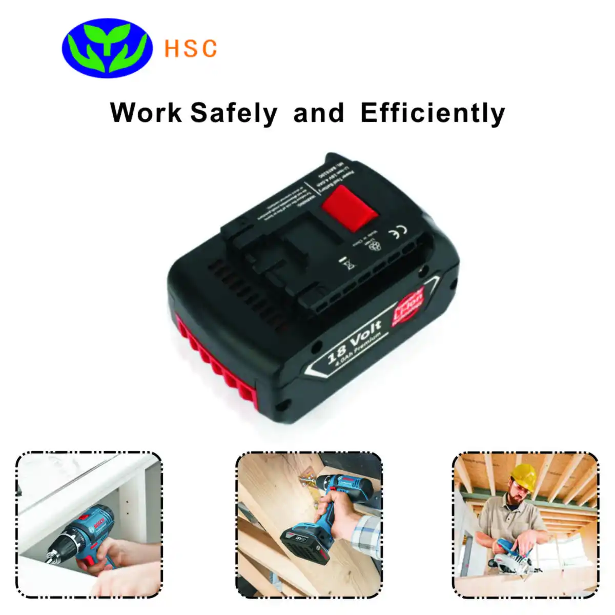 5.0Ah портативный Батарея BOS18B Li ion аккумулятор 18 в Замена для BOSCH 18V 2607336092 BAT618 BAT609G