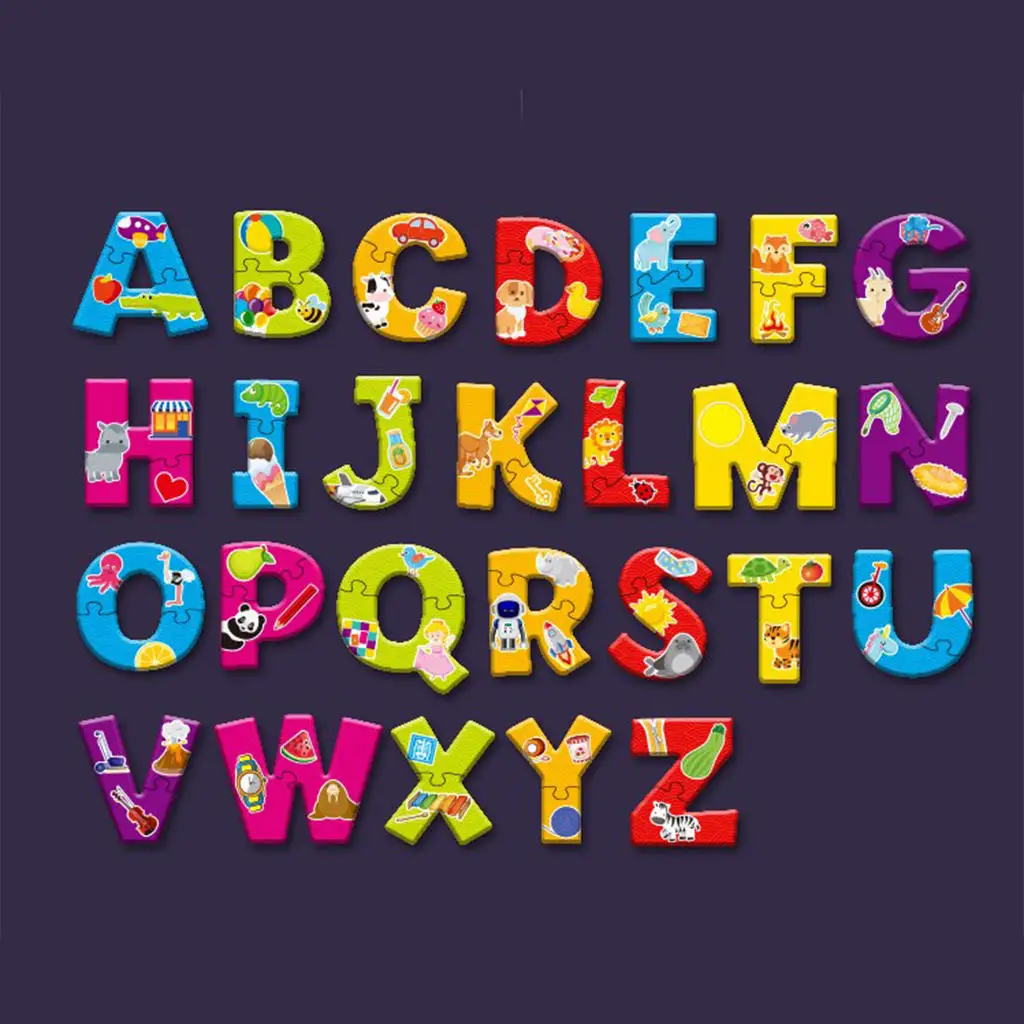 

Головоломка с алфавитом ABC, развивающая игрушка для детей 3-5 лет