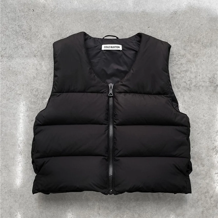 

Cole Buxton PUFFER JACKET Parkas Men Women Sleeveless Zipper Vintage Coats Outerwear Male Vest Clothes