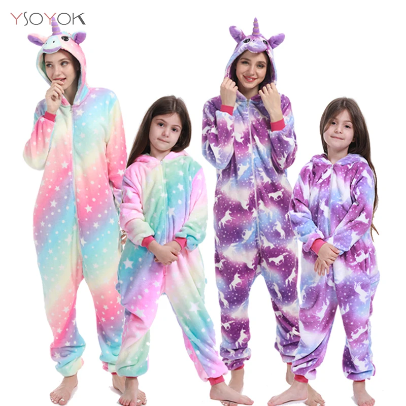 Пижама кигуруми комбинезон с единорогом в стиле аниме Единорог пандой зимние