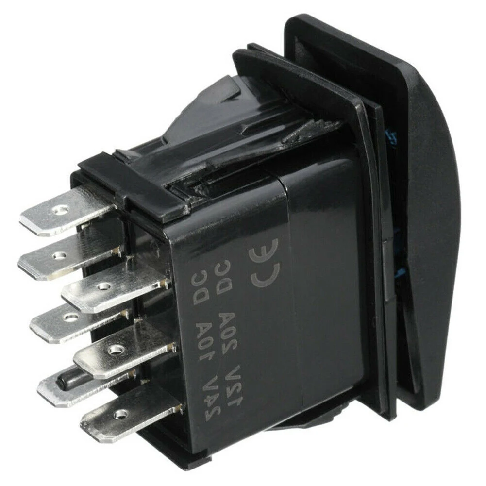

New Blue LED Rocker Switch 7 Pin ON OFF ON DPDT 3 WAY 12v/24v High Quality Waterproof Durable Car Boat Accessories Dropshipping