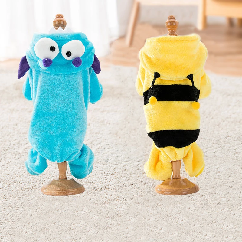 Флисовый комбинезон для собаки зимняя одежда пальто маленьких щенков тёплая