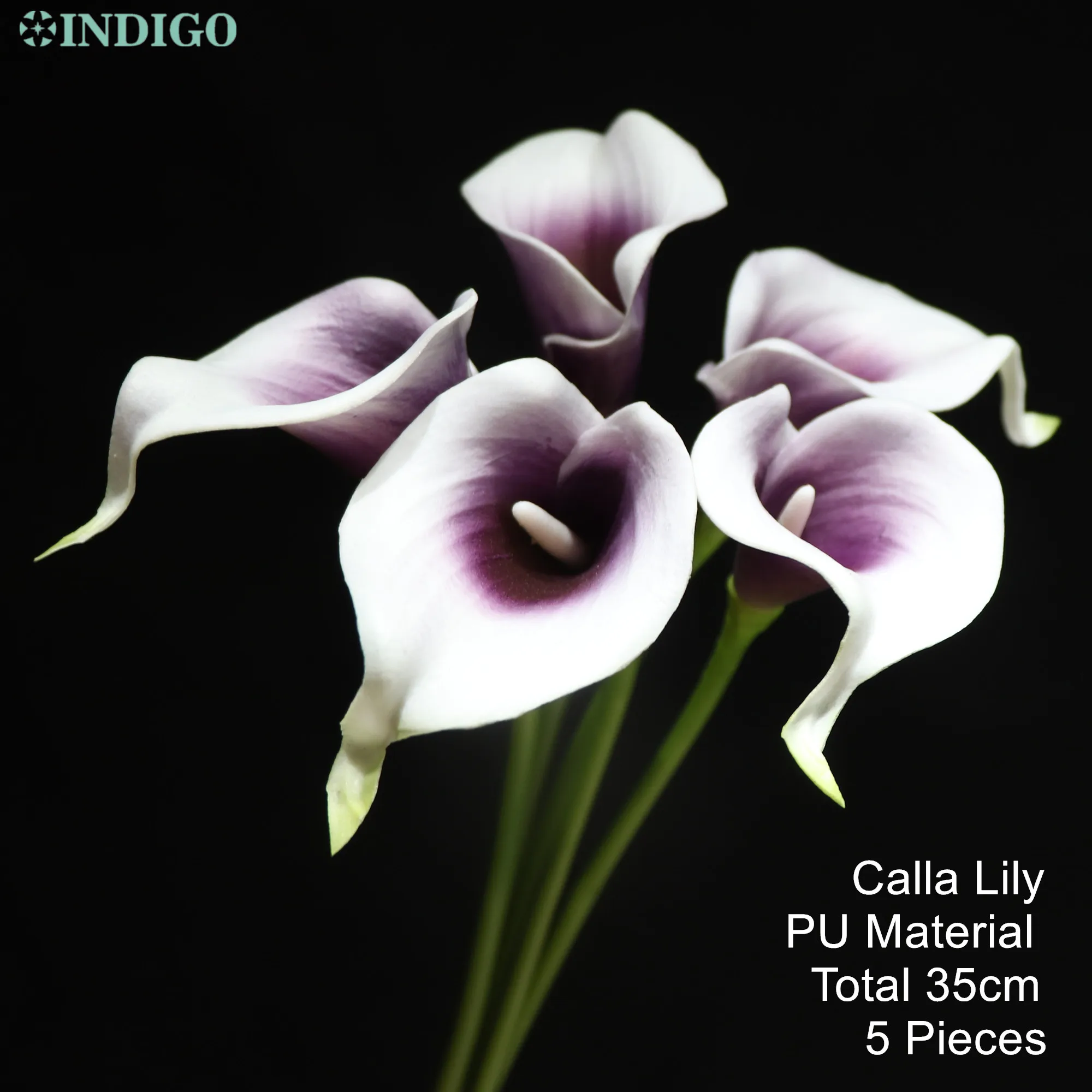 Букет из белой каллы 5 шт. цветы лилии листья тюльпан настоящее касание Свадебный