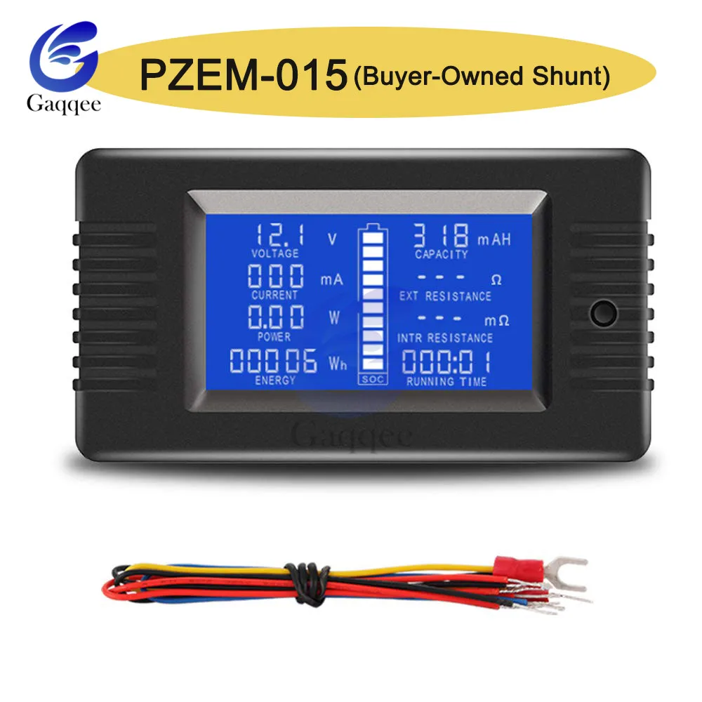 PZEM015 No Shunt PZEM015 0-200 В индикатор разряда аккумулятора автомобиля тестер мощности сопротивление энергии сопротивление, вольтметр - Цвет: PZEM015 No Shunt