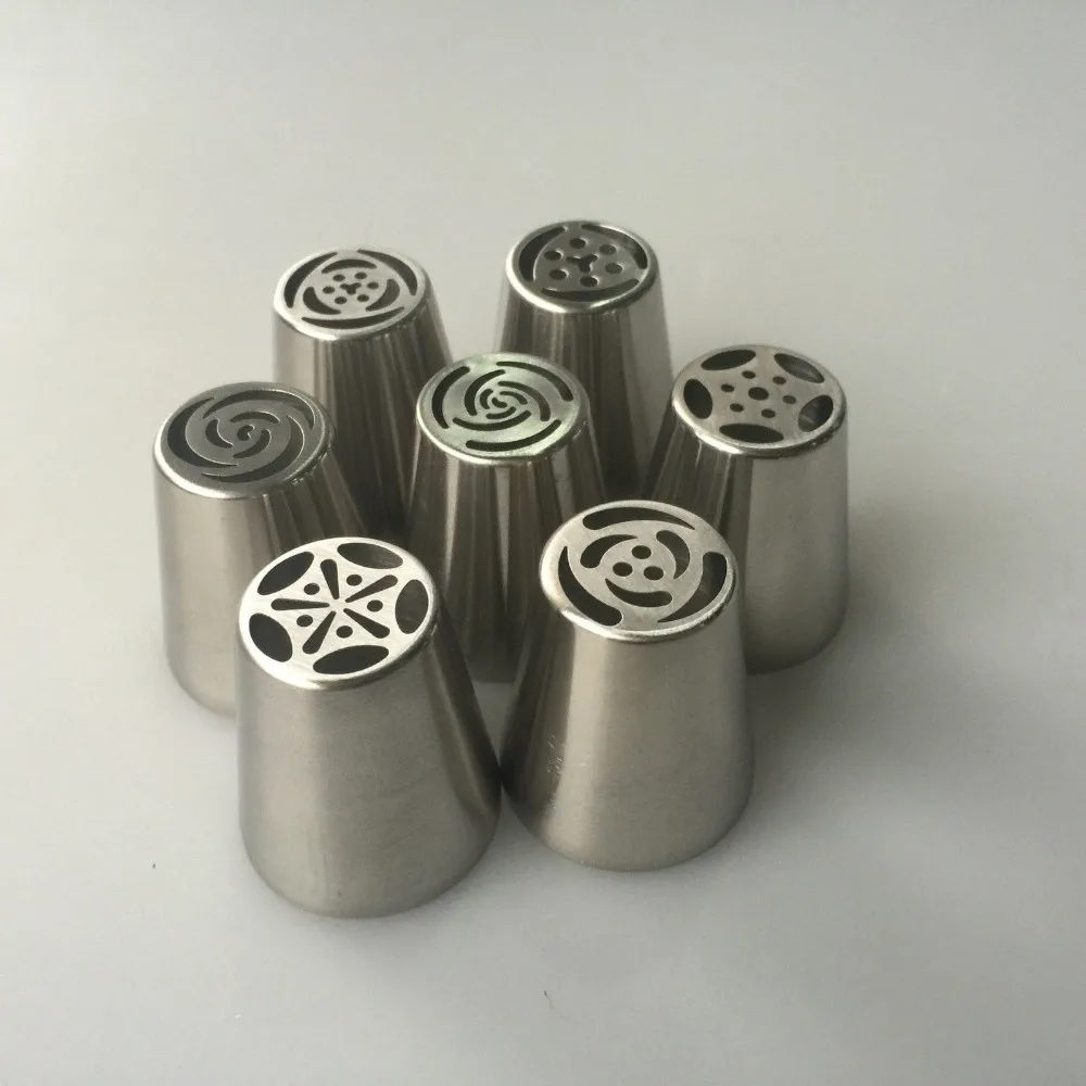 7 шт./Лот насадки для украшения торта из нержавеющей стали|Принадлежности