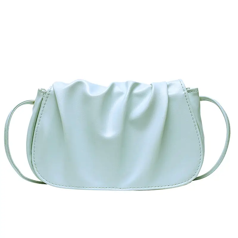 

Soft PU Leather Ladies Shoulder Messenger Bags Candy Colors Women Small Saddle Bag Summer Fashion Girls Fold Purse Handbags