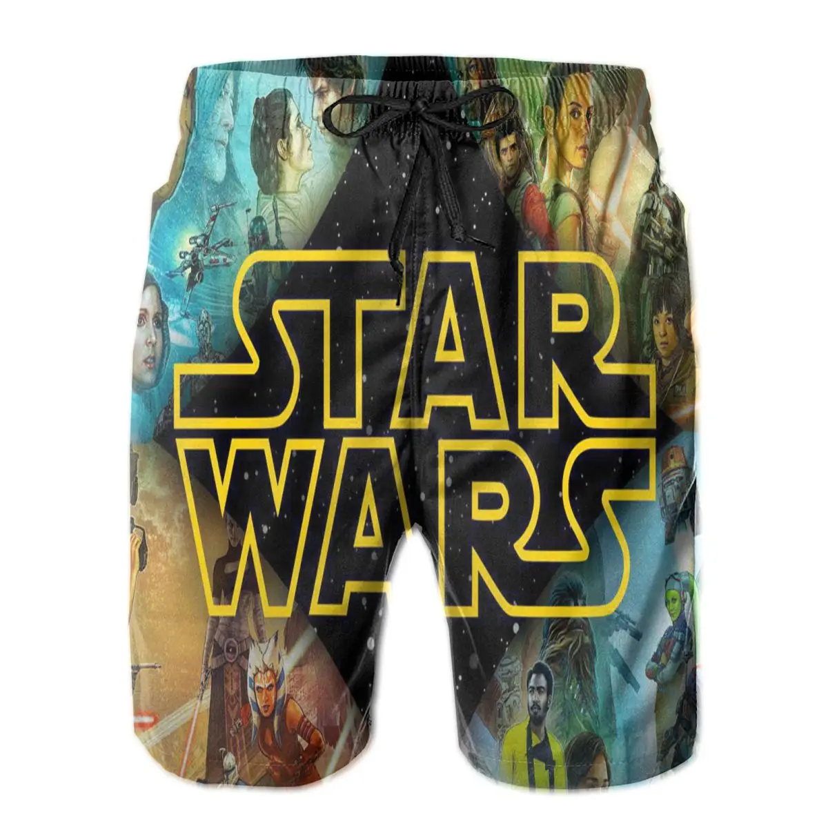 

Мужские быстросохнущие плавки S.tar Wars, пляжные шорты в цветную полоску с сетчатой подкладкой