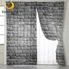 BeddingOutlet Bricks Curtain for Living Room 3D Wall Bedroom Curtain Natural Inspired Window Treatment Drapes Vintage cortinas 1