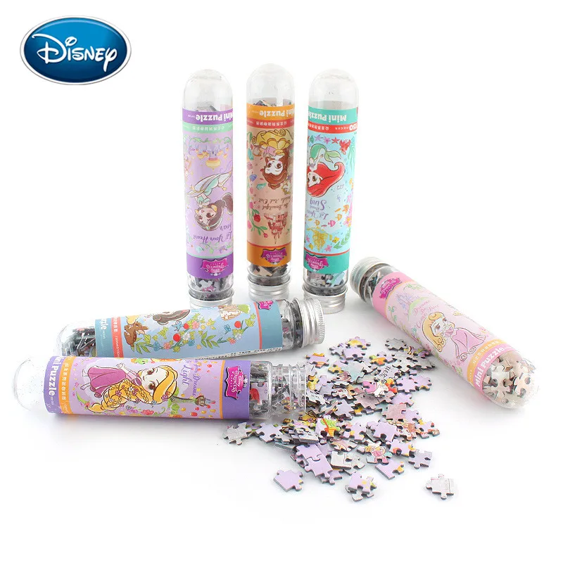 

Disney 150Pcs Mini Test Tube Jigsaw Disney Princess / Avengers / Spiderman Cartoon Cute Pocket Creative Puzzles Birthday Gift