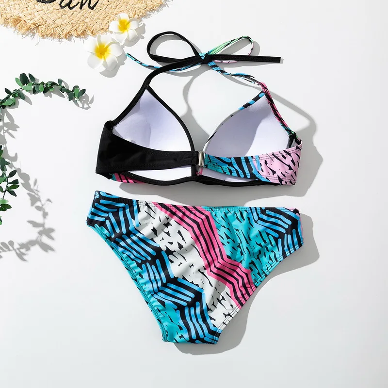 

2021 New Bikini Set Women Swimsuits Push Up Swimwear Bathing Suit Sexy Bikini Floral Separate Swimsuit Women Leopard Print