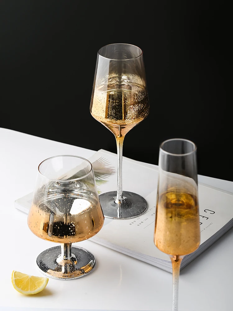 

Starry Sky Pink Goblet Crystal Champagne Glass Wedding Wine Glass Party Gift Nordic Fashion Home Cocktail Glass Water Bottle