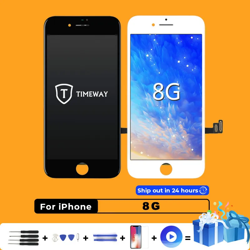 ЖК-дисплей TIMEWAY PR7 AAA + для iPhone 8 Plus с идеальным 3D сенсорным экраном дигитайзер в
