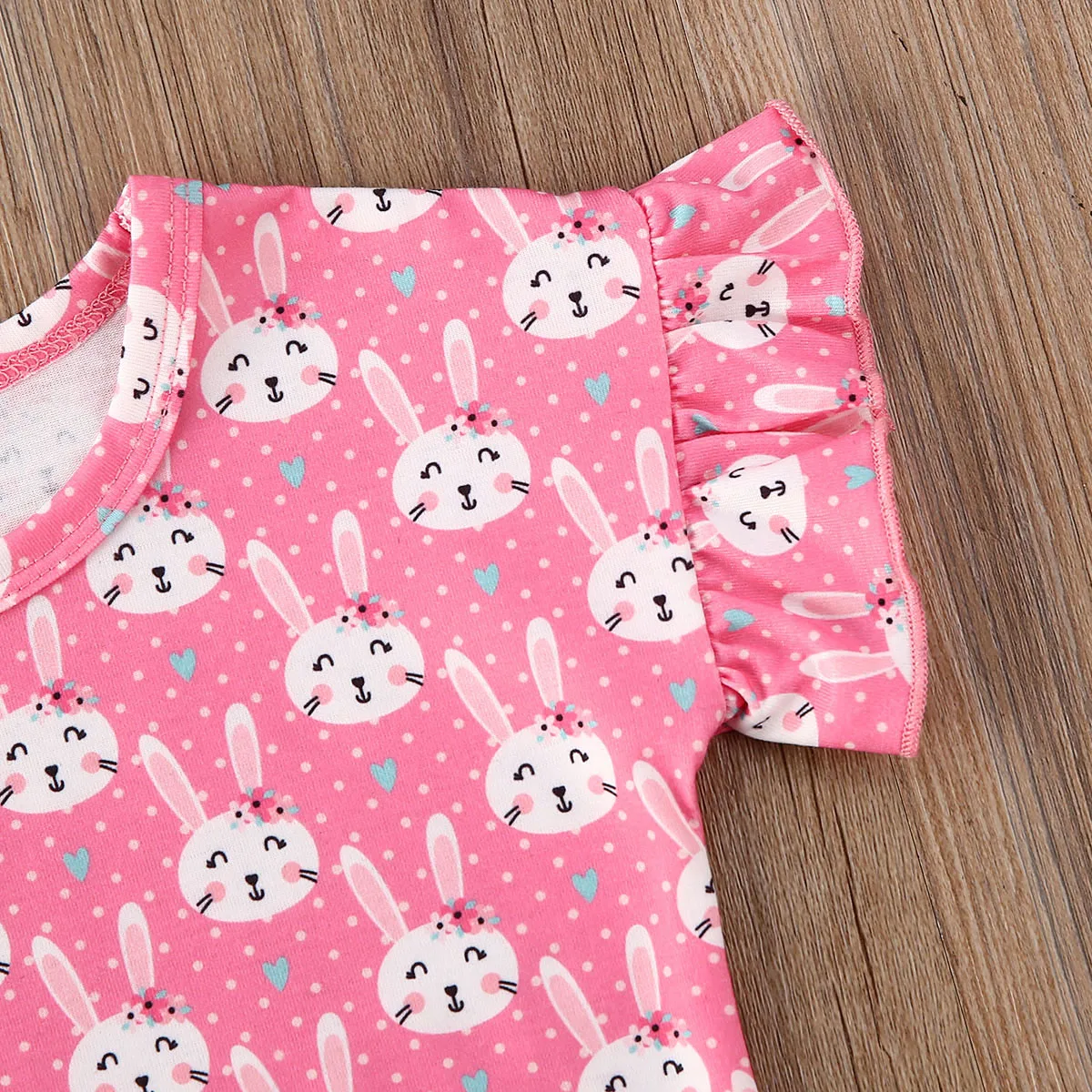 Одежда для девочек комплект из 2 предметов новорожденных Пасхальная маленьких