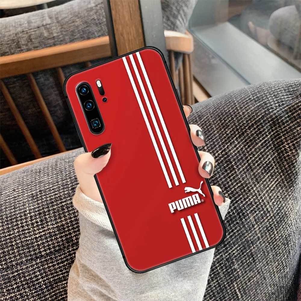 

Pume Sport Brand Leopard Phone Case For Huawei P Mate 10 20 30 40 Lite Pro smart Z 2019 nova 5t black Hoesjes Luxury Coque Tpu