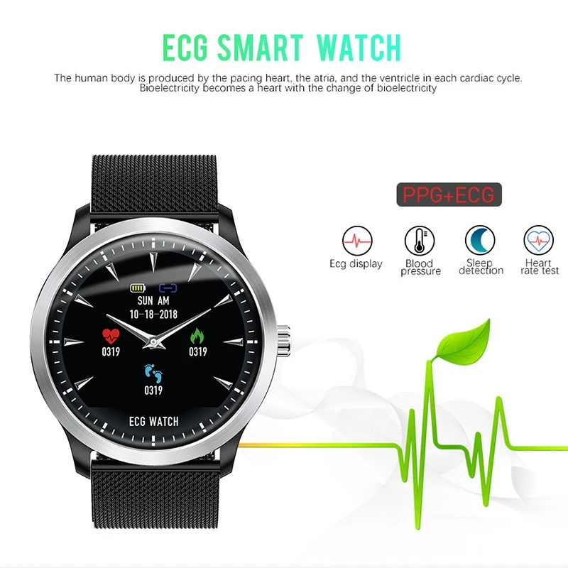 N58 Смарт часы спортивный браслет PPG ECG HRV отчет сердечного ритма кровяное давление
