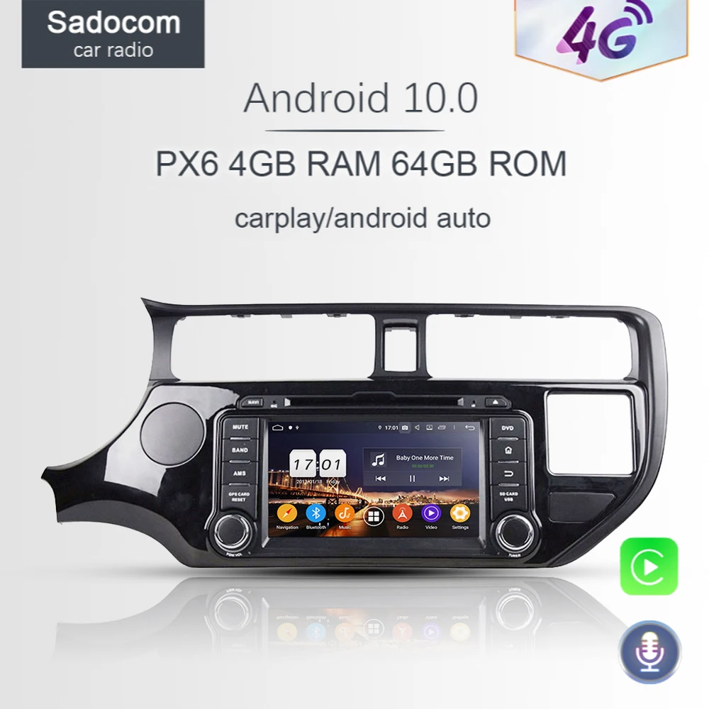 PX6 DSP IPS 2 din Android 10 0 для kia K3 RIO 2011 2012 Octa Core 4 Гб RAM автомобильный DVD плеер автомобильное