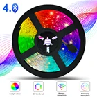 Светодиодная ленсветильник с контроллером синих зубов, водонепроницаемый декоративный ночник, гибкие ленты для декора, 5 м