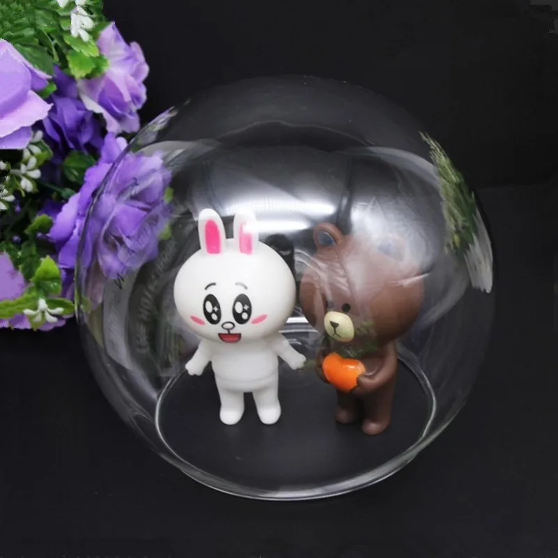 

48pcs/pack Diameter=12cm Small Size Round Glass Cake Dome Glass Cover Home Decoration Friend Gift Wedding Decoration