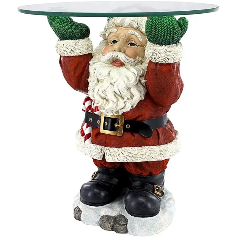 

Подставка для фруктов с Санта Клаусом из смолы, рождественское настольное украшение, ремесла Санта-Клауса, скульптуры, праздничное украшен...