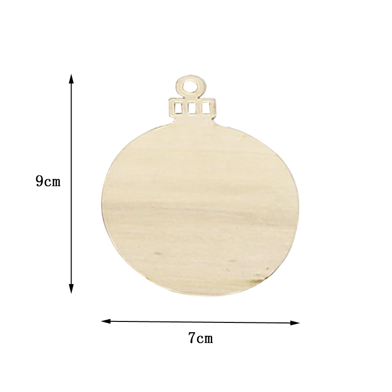 Рождественские шары Декор Рождественская елка украшения деревянная круглая для