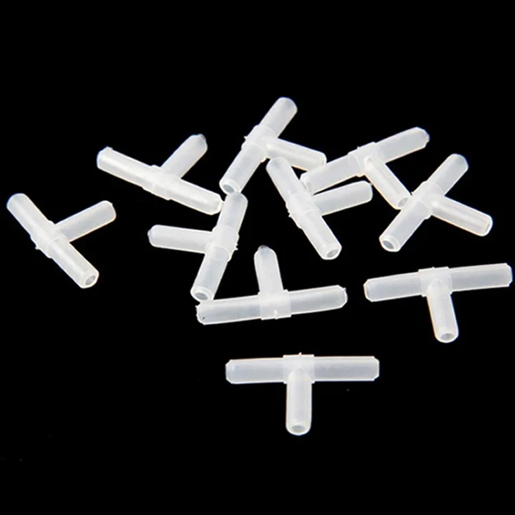 4mm Plastic T Shape Tee 3 Way Hose Joints Fish Tank Aquarium Air Pump Tubing Connectors Accessories Supplies | Дом и сад