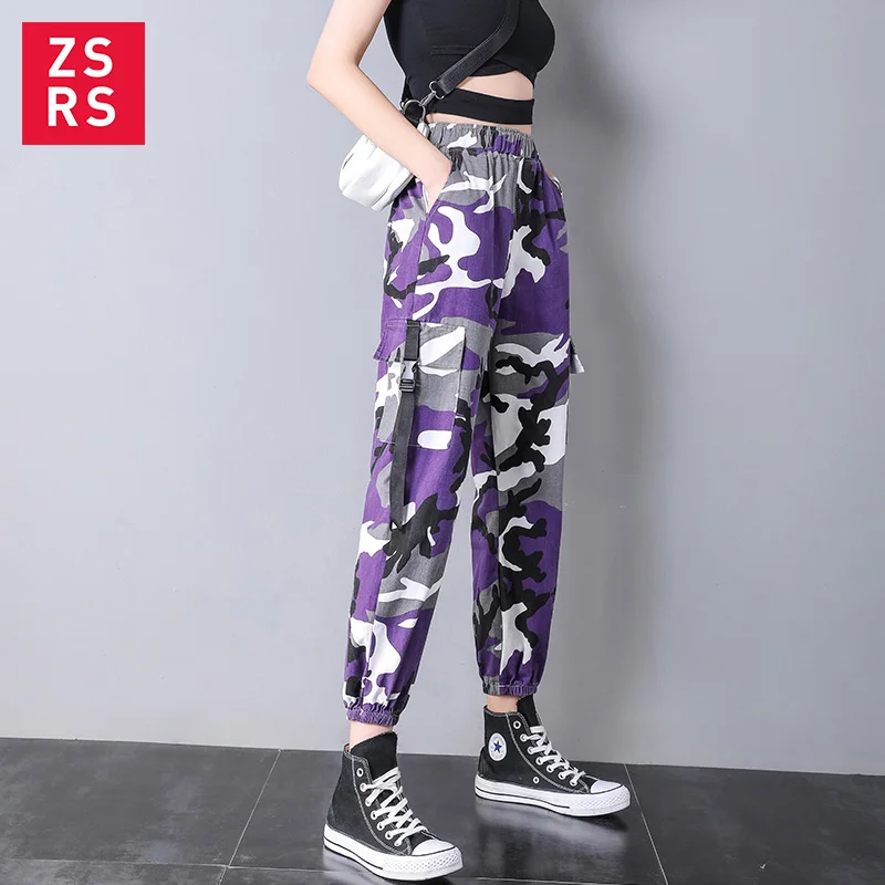 Брюки карго женские камуфляжные в стиле милитари|Брюки| |