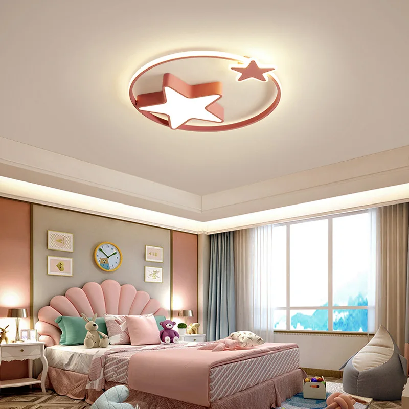 

LED Ceiling Light Children's Room Lighting Bedroom Star Modern Nordic Girl Study Living Bedroom Indoor Decorative Lamp Luminair