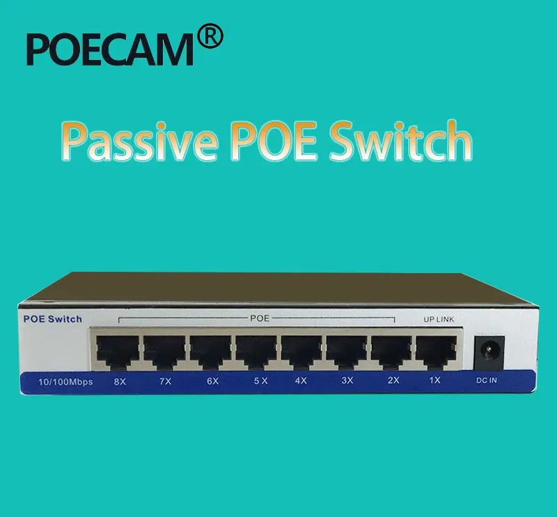Пассивный коммутатор Poe 8 портов питания ethernet 12 V-24 V для Ubiquiti Nanostation Unifi MikroTik RouterOS RouterBoard 24v wifi poe