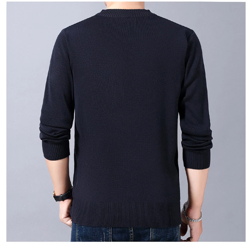 Новинка зимний мужской свитер Повседневный пуловер для мужчин круглый ворот