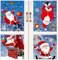 2021 merry christmas wall sticker christmas decoration home wall glass sticker new year home decal decoration christmas decor