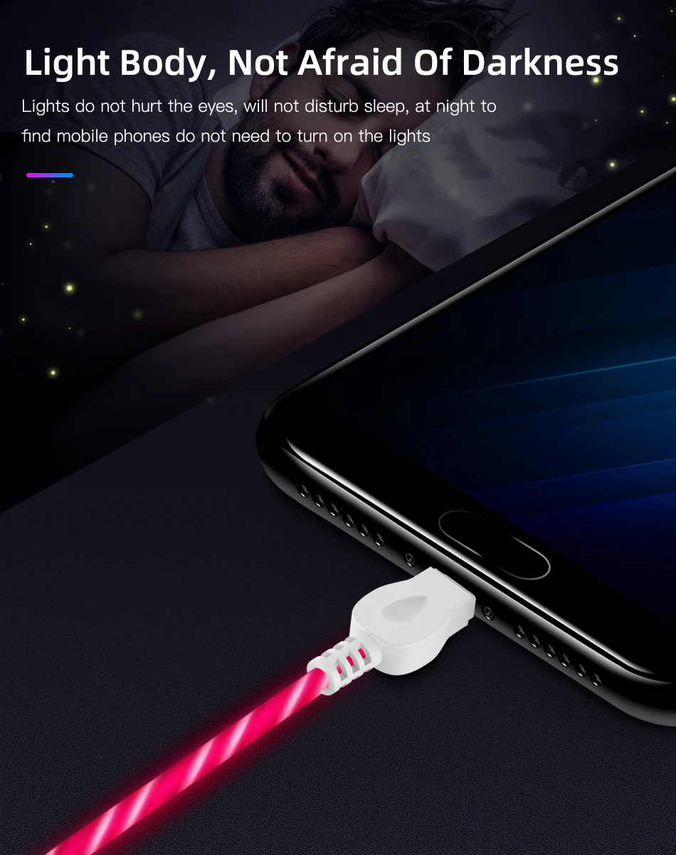 1 м usb type C Micro USB светящийся светодиодный кабель для зарядки samsung S9 светодиодный кабель для передачи данных для huawei P30 P20 Pro шнур для зарядки телефона