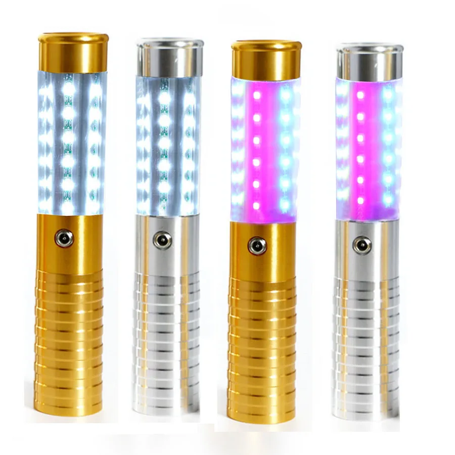 

LED Strobe Baton With 2 Head Laser Light Rechargeble Champagne Bottle Flashing Stick Service Sparklers For KTV Bar Club Party