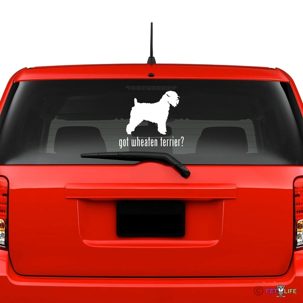 

Виниловая наклейка на лобовое стекло для получения Wheaten Terrier, автомобильные наклейки