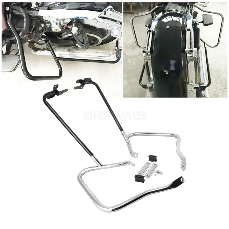 

Motorcycle Saddlebag Bracket Guard Crash Bars Support Bar For Harley Touring Road King Street Electra Glide FLHX CVO 2014-2020