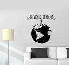 Настенные наклейки 2BG25, виниловые Стикеры для защиты окружающей среды, с изображением людей, планеты, земли, мира, офиса, арт-деко