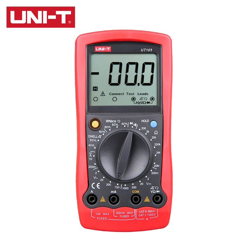 UNI-T UT105/UT107/UT109 Цифровой Автомобильный Мультиметр 2000 Дисплей рассчитывать диод