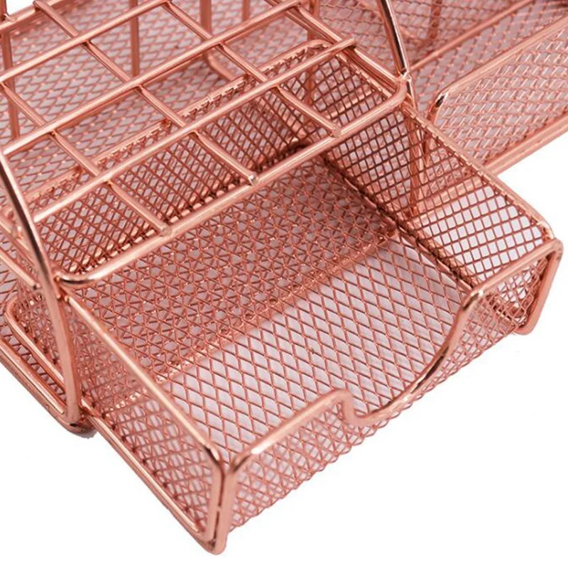 

Nordic Iron Art Desktop Storage Finishing Shelf Multifunctional Simple Student Creative Stationery Office Supplies Combination B